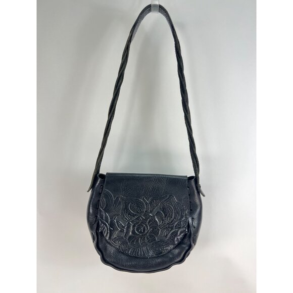 Patricia Nash Cavallina tooled black leather bag - Picture 2 of 10